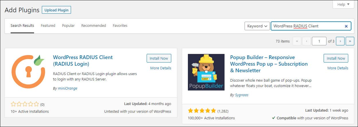 wordpress plugin installation