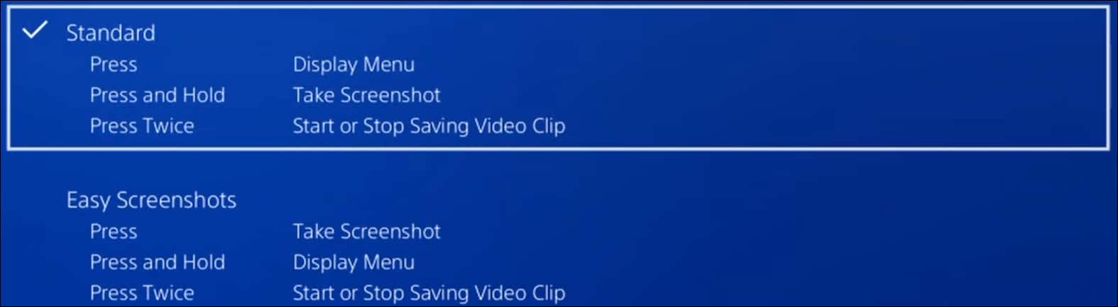 Playstation - Share button configuration