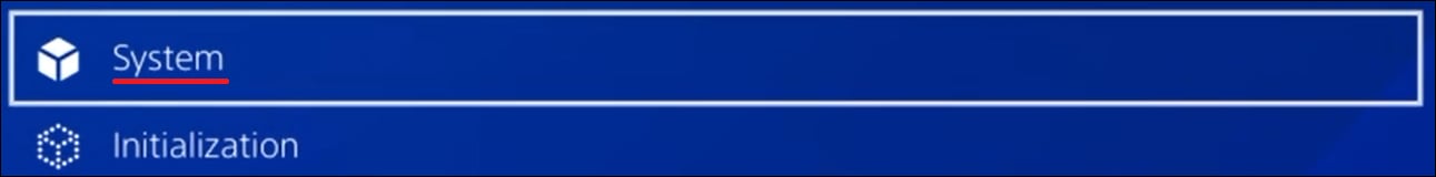 Playstation - System menu