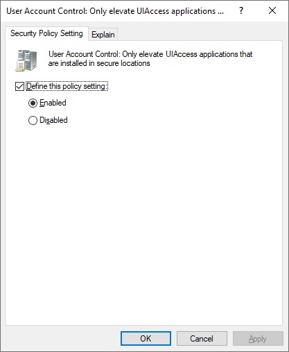 GPO - Enable User Account Control GPO - Enable User Account Control