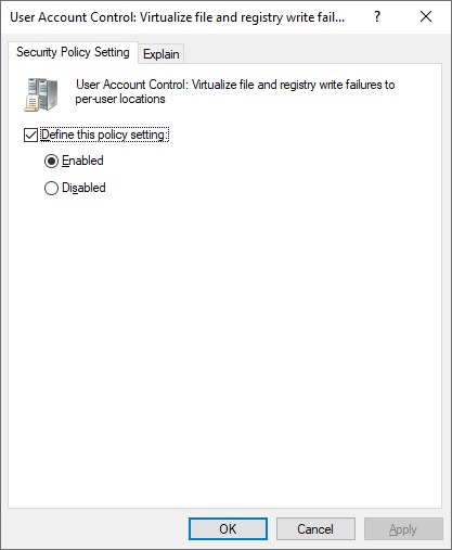 GPO - Virtualize file and registry GPO - Virtualize file and registry