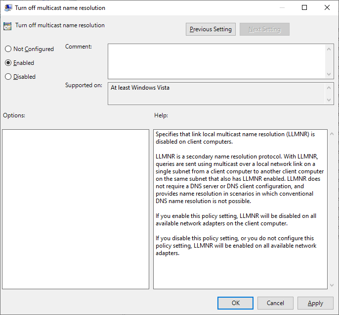GPO - Disable LLMNR GPO - Disable LLMNR