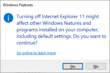 WIndows - Remove IE Windows - Remove IE