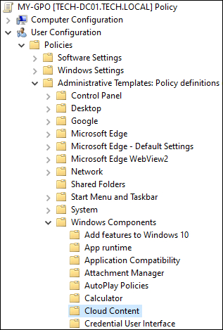 GPO - WINDOWS SPOTLIGHT GPO - WINDOWS SPOTLIGHT